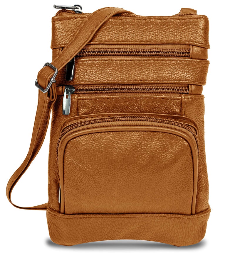 Krediz leather Crossbody Purses for Women  Multi Pocket Crossbody Purse with Adjustable Strap  Soft & Durable Leather Purse - Image 1